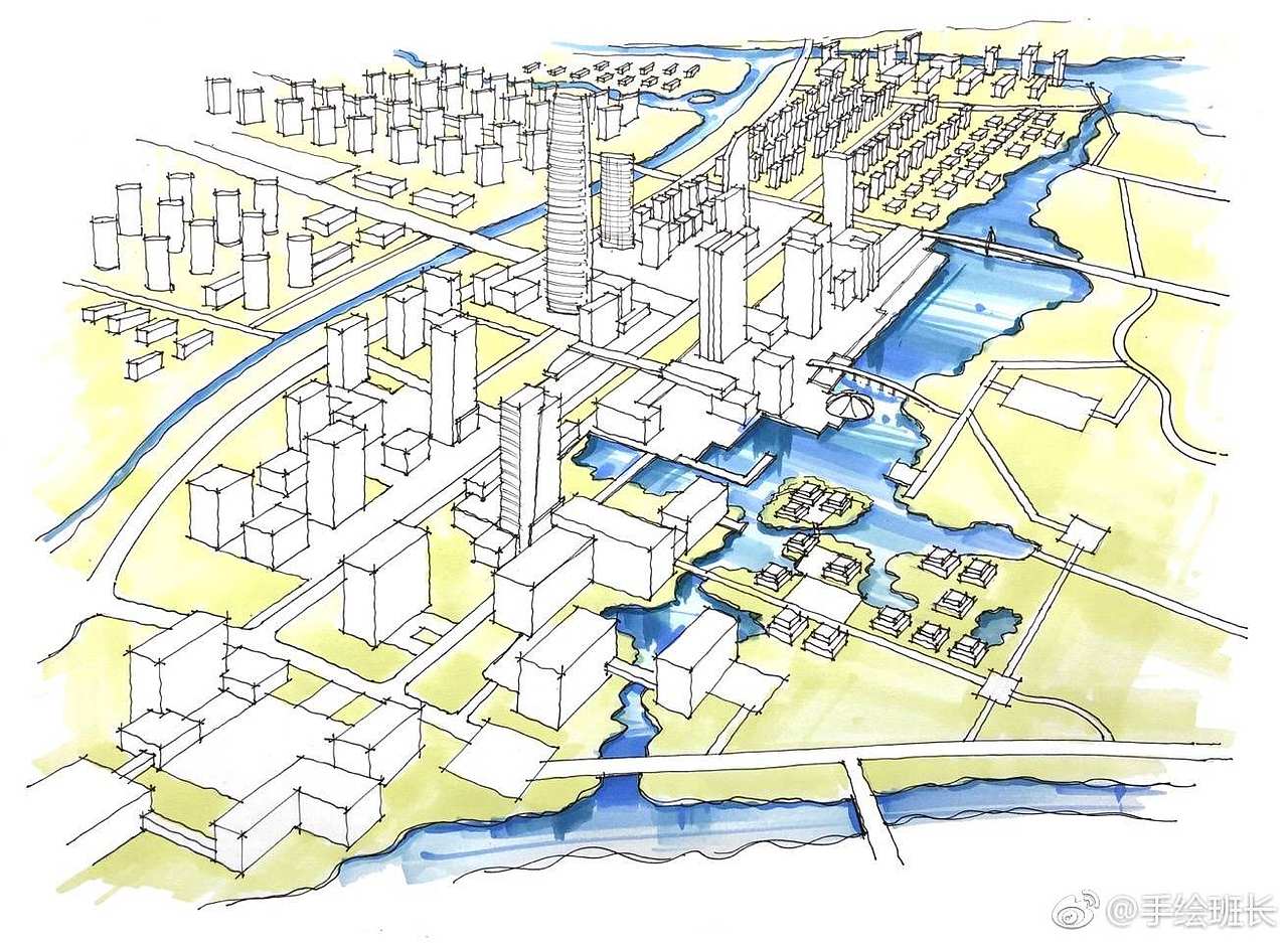 鸟瞰图（图ZMTEzNjU1ODg0） - 其他空间 - 站酷设计师手绘班长原创素材 - 站酷ZCOOL