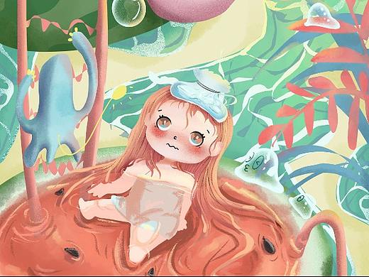 夏天的西瓜浴