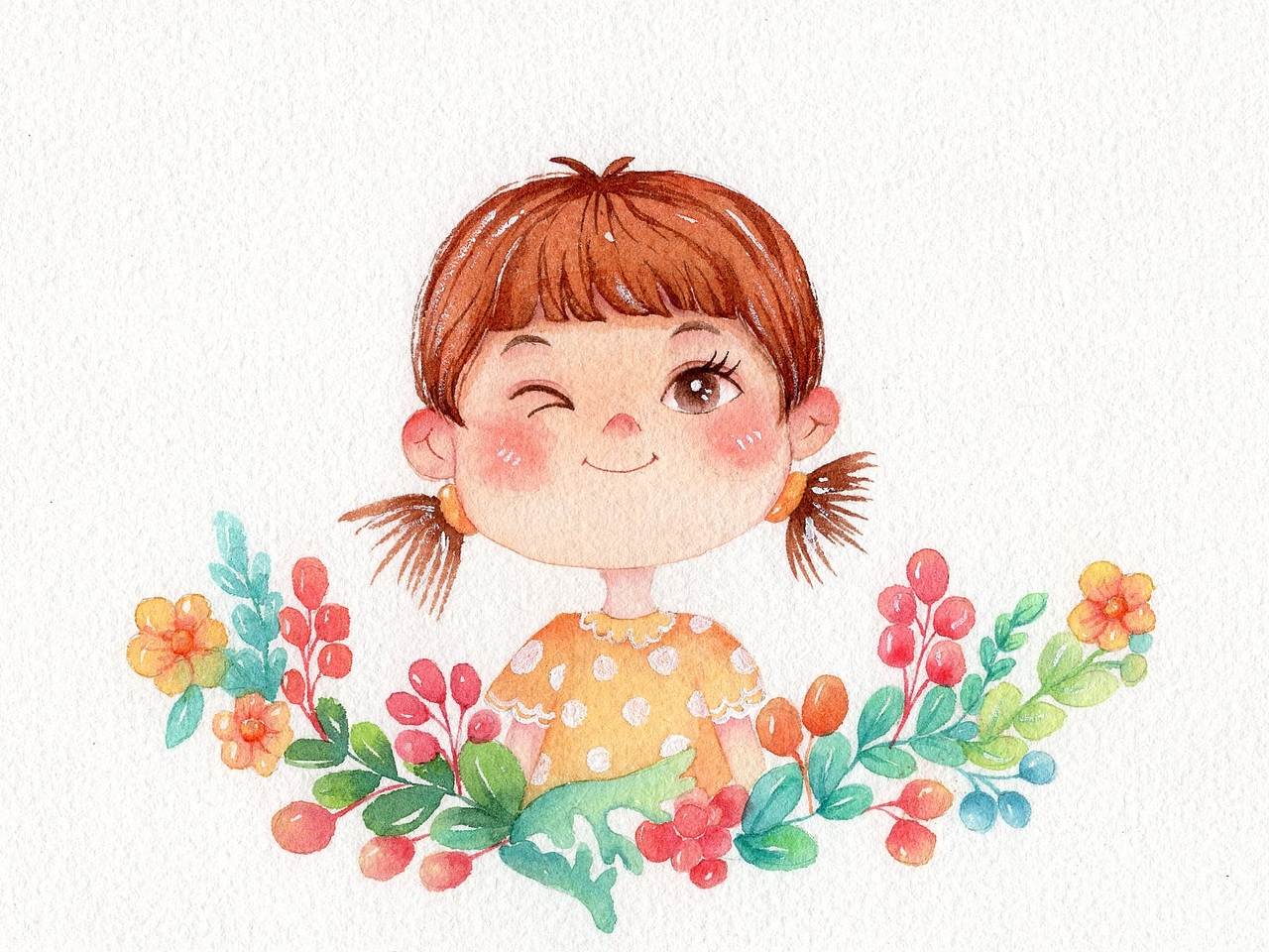 水彩卡通头像‖水彩插画‖人物头像