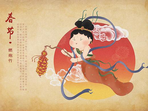 飞天图 传统节日
