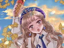 摸魚| 配著銀杏吃甜筒