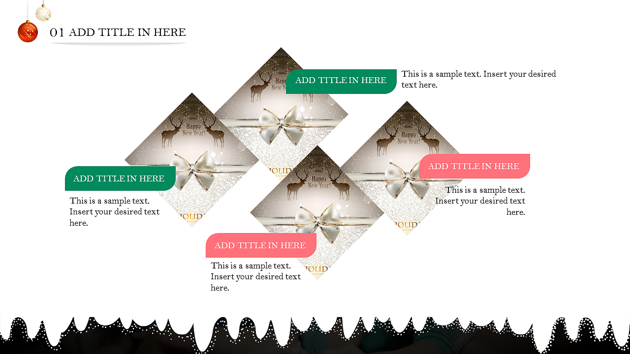 【红茶】圣诞商务PPT模板