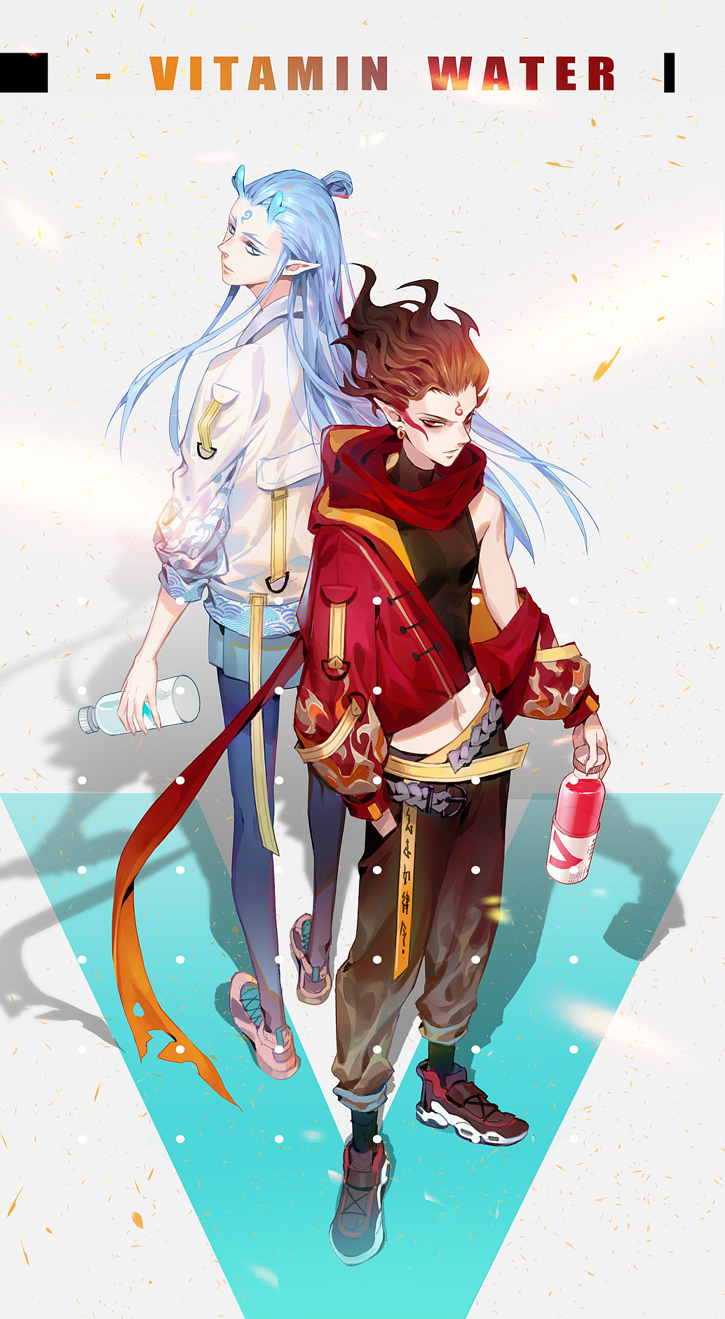 维他命水X哪吒（图ZMTcwOTUwMDI0） - 商业插画 - 站酷设计师毒药无形原创素材 - 站酷ZCOOL