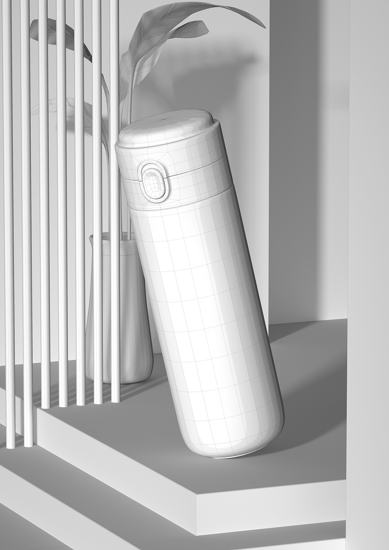 保温杯c4d建模-oc渲染器