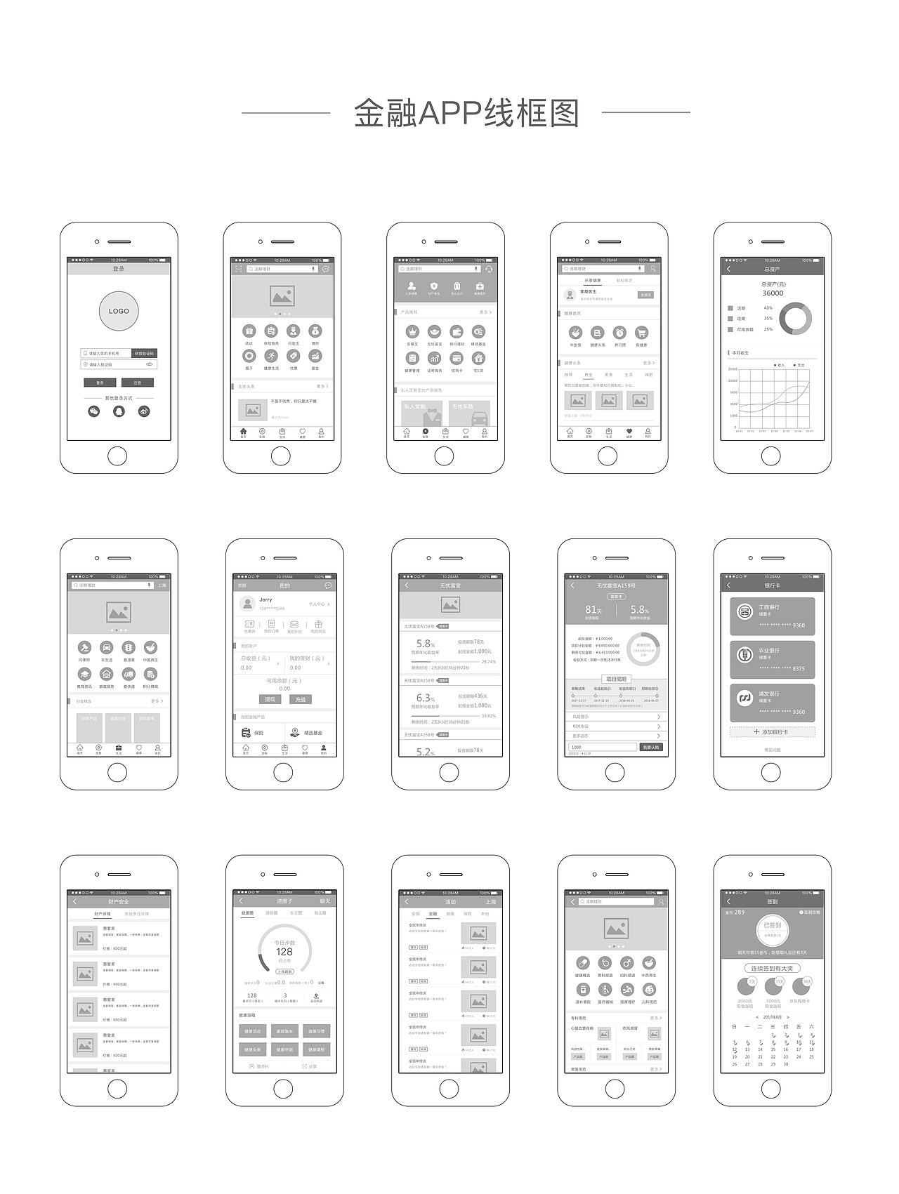 金融APP线框练习（图ZMTAwMzM3NTIw） - APP界面 - 站酷设计师Jerry_tan原创素材 - 站酷ZCOOL