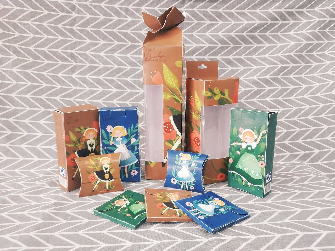 花茶插画包装和实物图