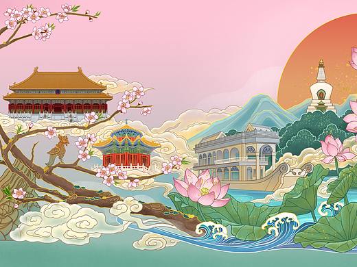 北京古建四季图