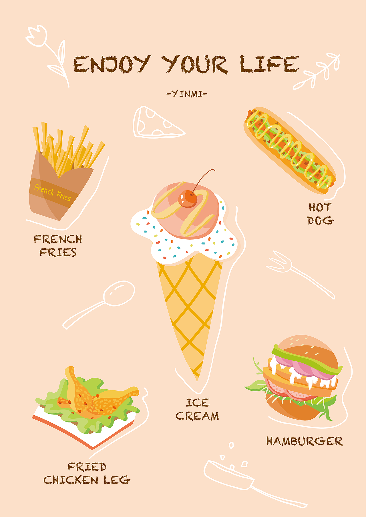 美食插画系列（图ZMjA5NjkzOTY4） - 创作习作 - 站酷设计师隐蜜少女原创素材 - 站酷ZCOOL