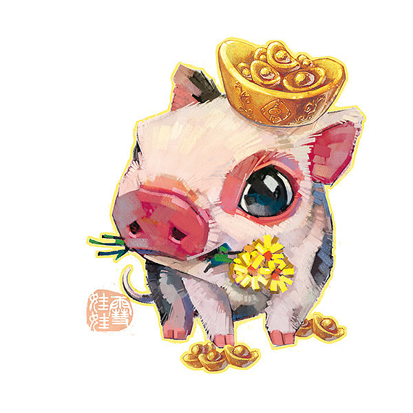 猪猪过年生肖猪