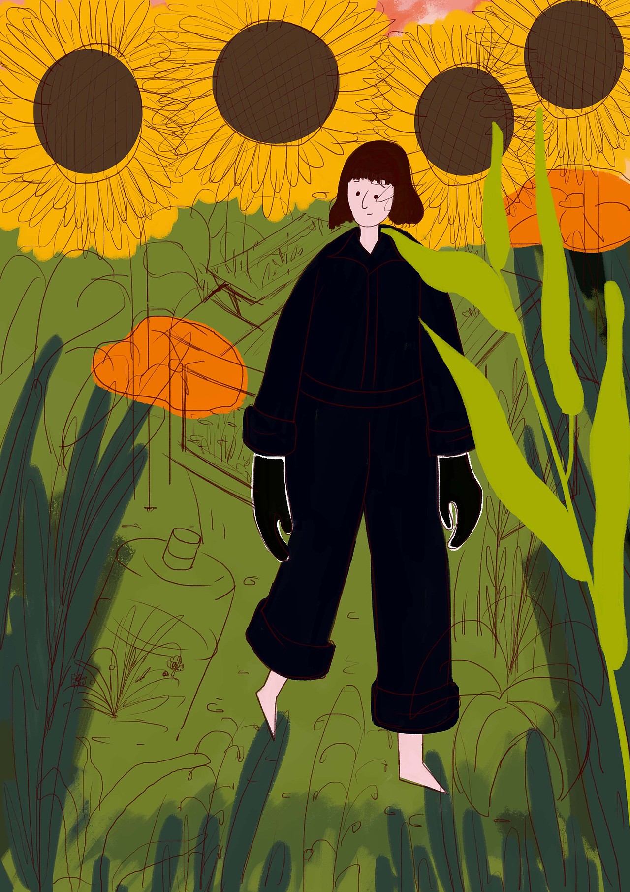 电影海报插画——贝拉的奇幻花园