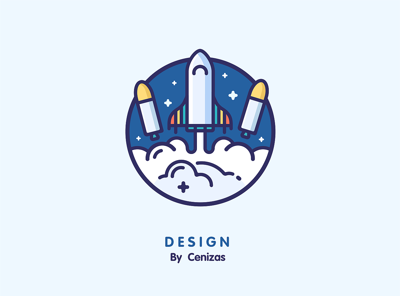 练习小火箭01|ui|图标|cenizas - 原创作品 - 站酷 (zcool)