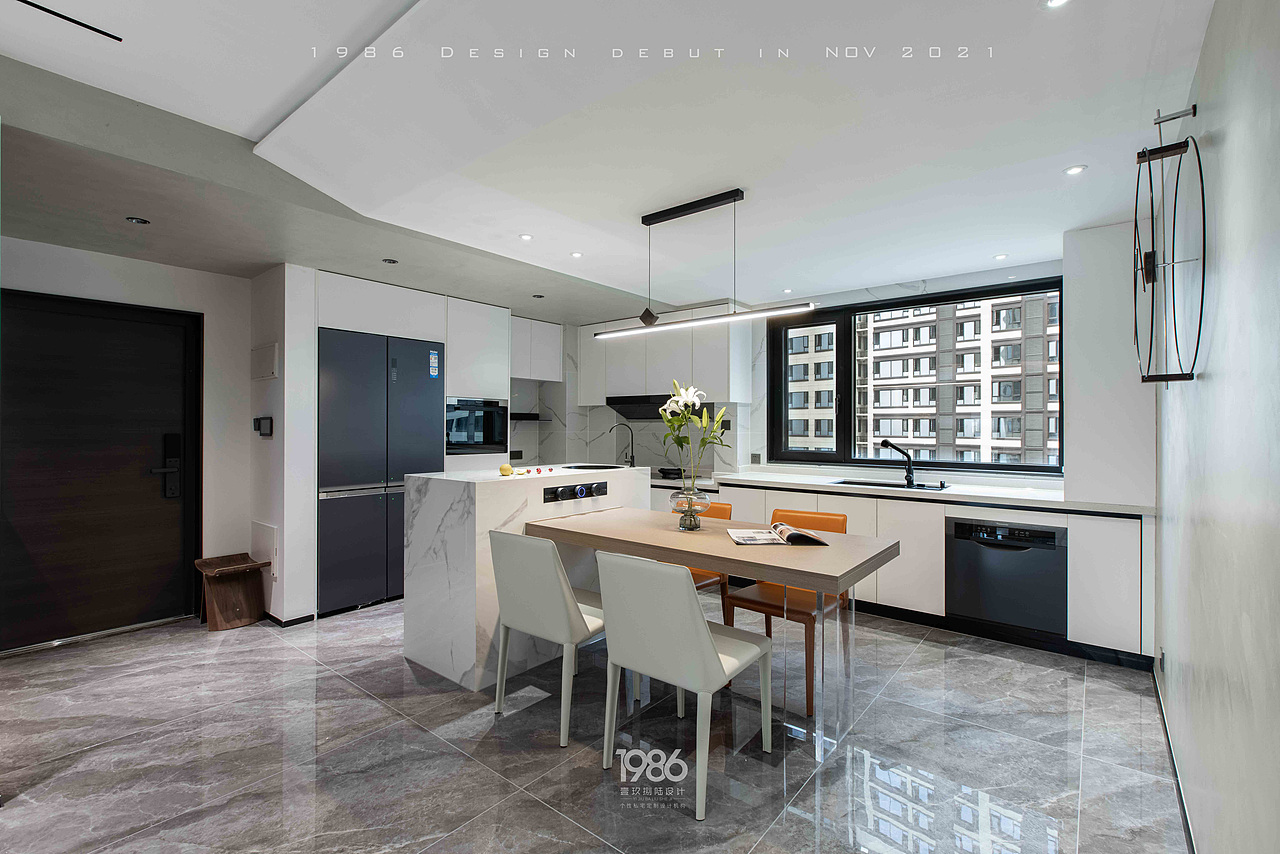 130平米的开放式厨房可以这样做!