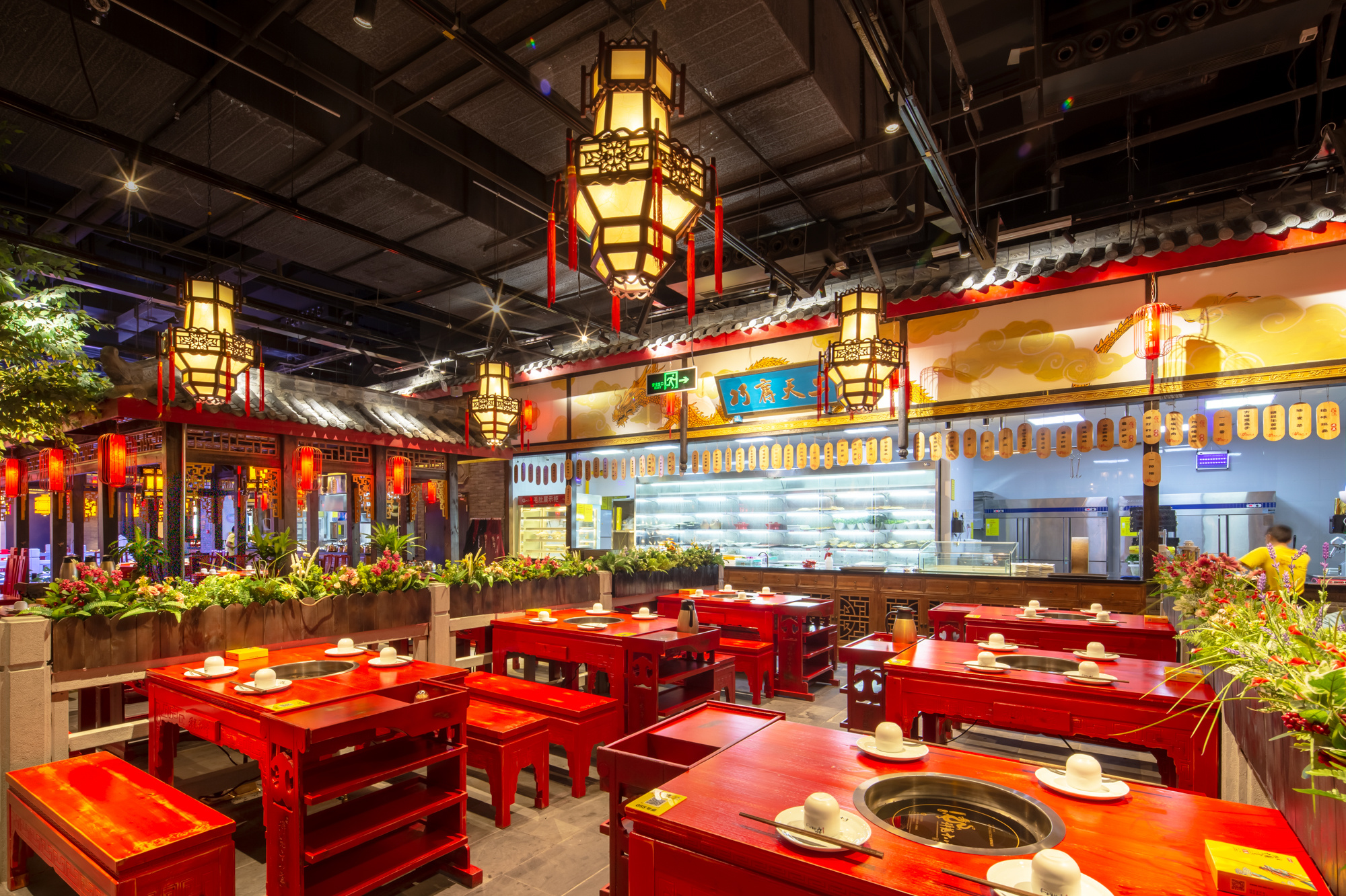 厦门火锅店 祥龙十八掌火锅店装修完工 火锅店实景案例