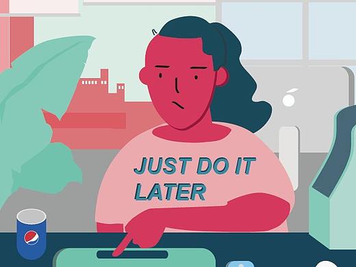 插画习作：JUST DO IT LATER