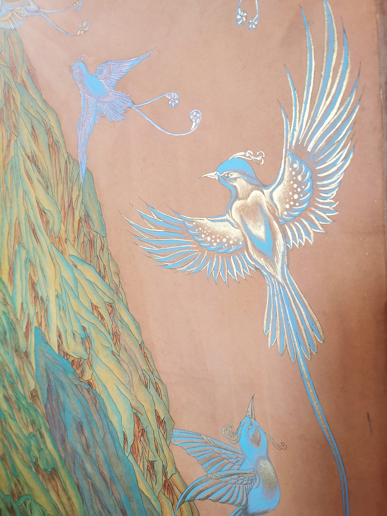 工笔重彩|东君绘制过程（图ZMjQ1NjU0MDYw） - 艺术插画 - 站酷设计师绯靥原创素材 - 站酷ZCOOL