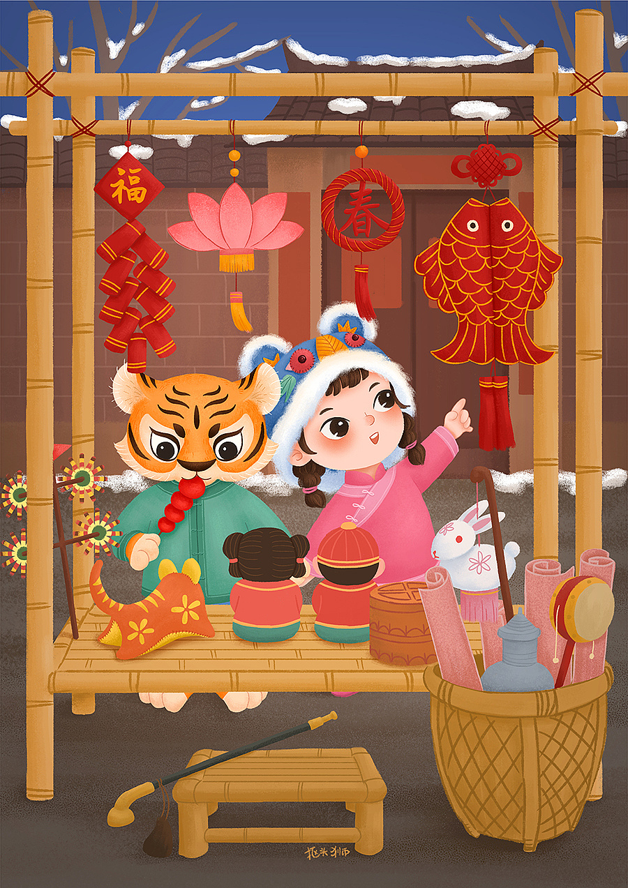 传统节日场景集合|插画|商业插画|抠头狮 - 原创作品 - 站酷 (zcool)