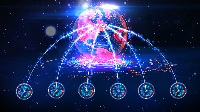 手掌启动03蓝色科技