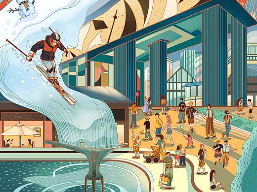 融创雪世界插画