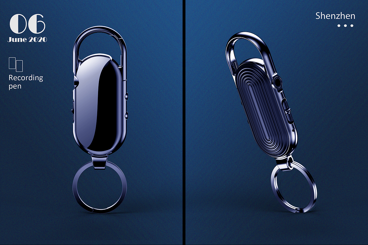 五彩斑斓的黑-录音笔渲染效果图（图ZMjE0MjcwNjAw） - 电子产品 - 站酷设计师Z96741973原创素材 - 站酷ZCOOL