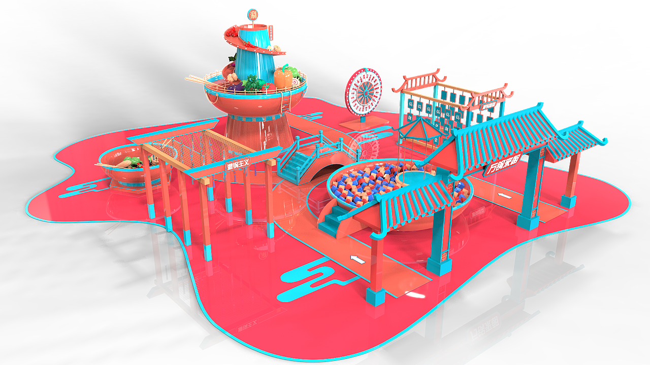 万锅来潮火锅节美陈