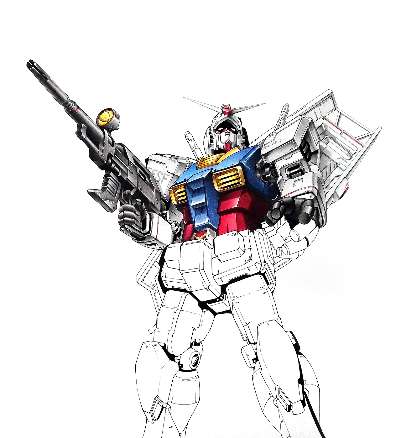 彩铅手绘——高达