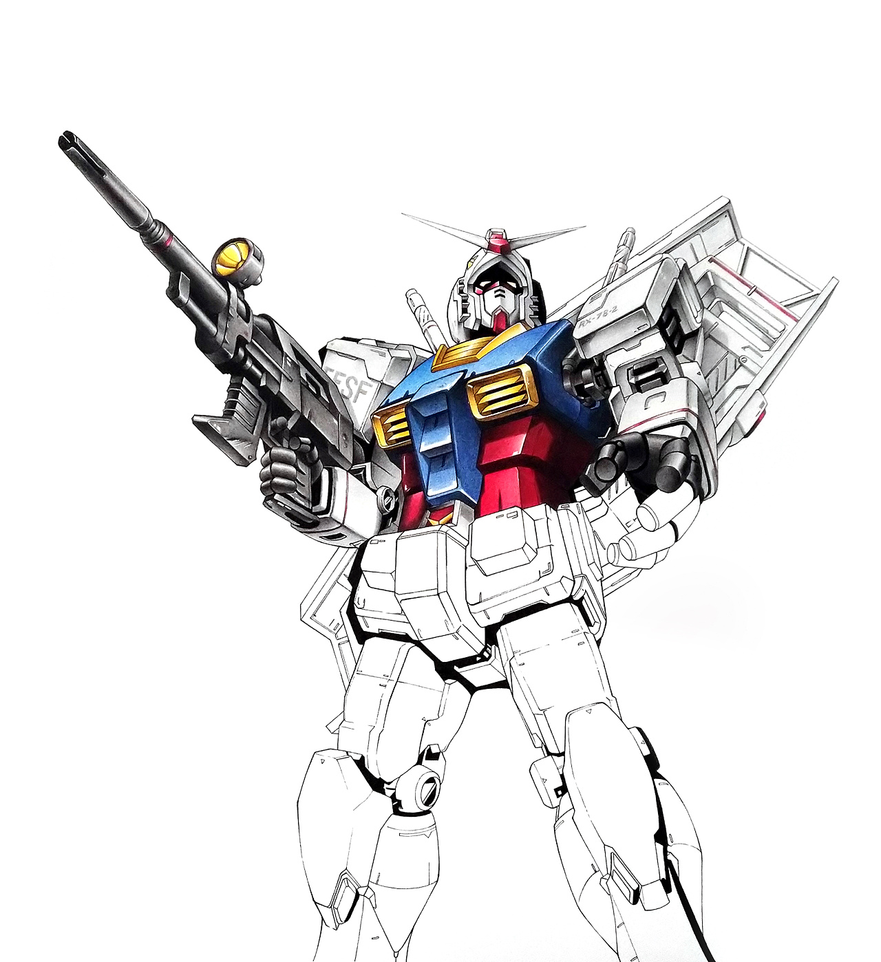 彩铅手绘——高达