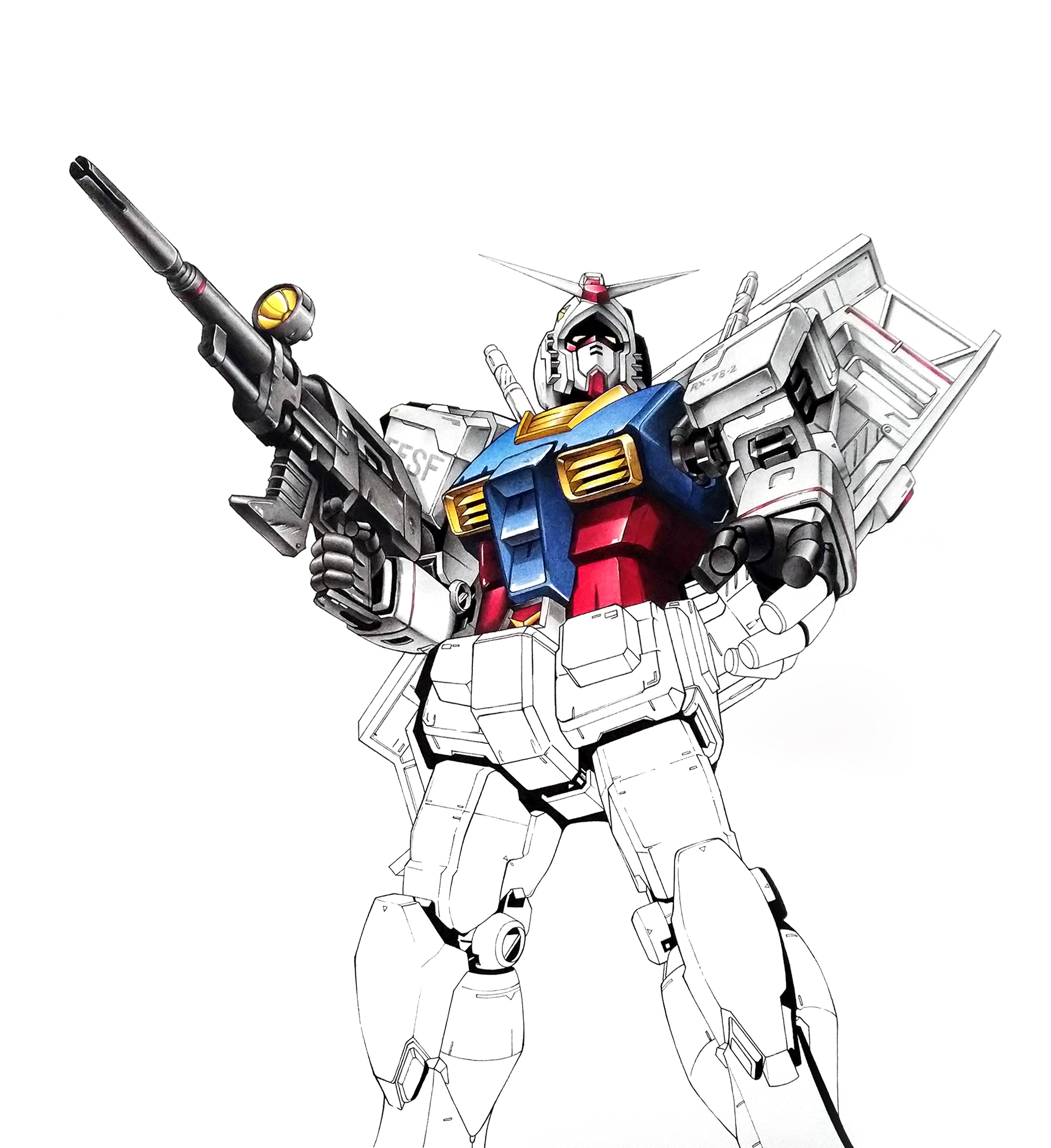 高达要穿高达脚 Gundam × pump fury|插画|创作习作|蘇立山 - 原创作品 - 站酷 (ZCOOL)