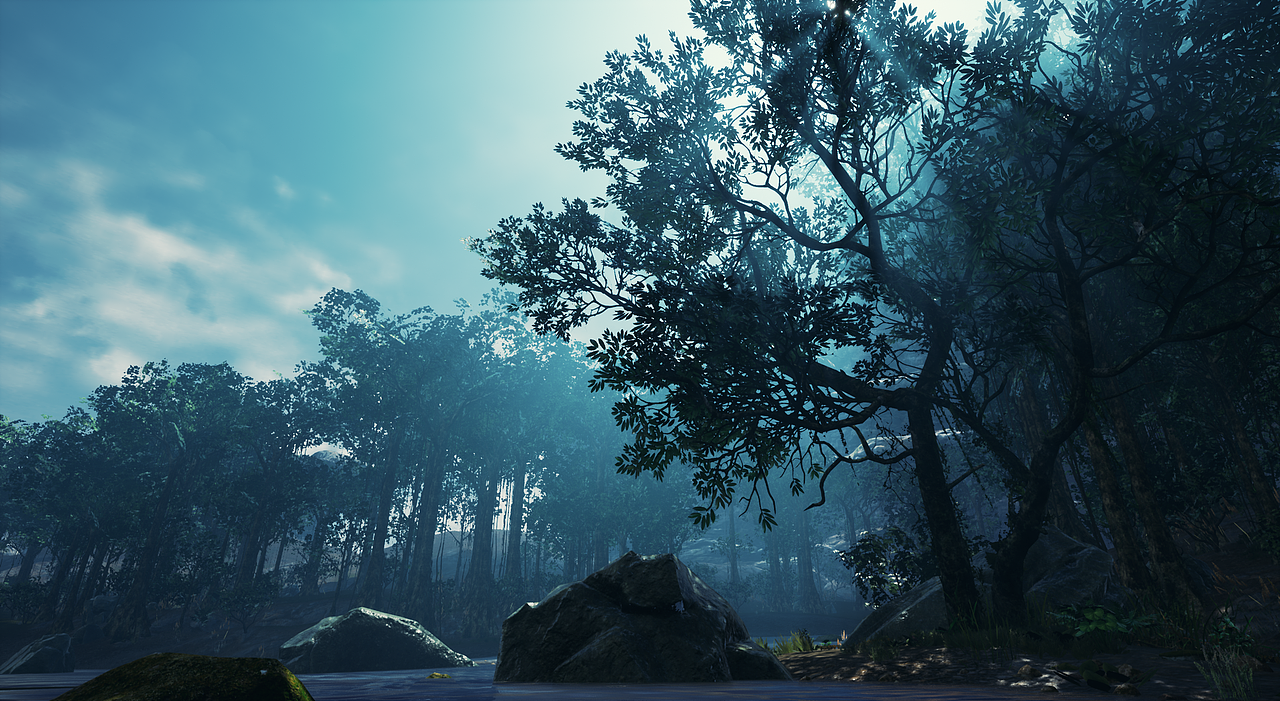 ue4&houdini森林场景