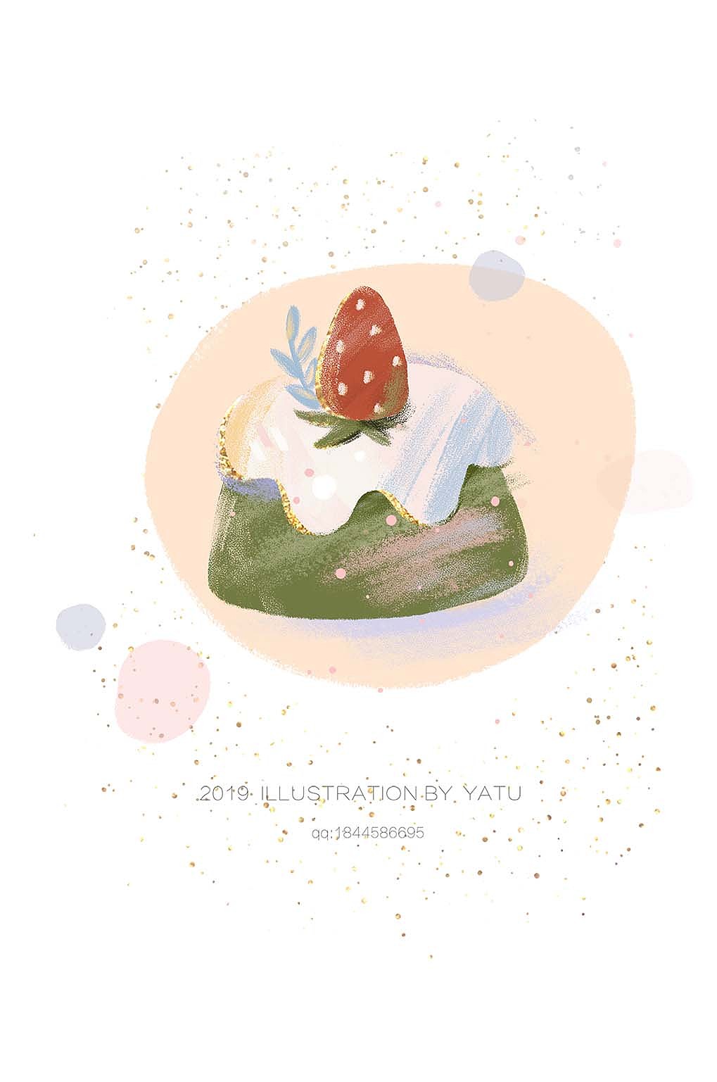 甜品 蛋糕 插画