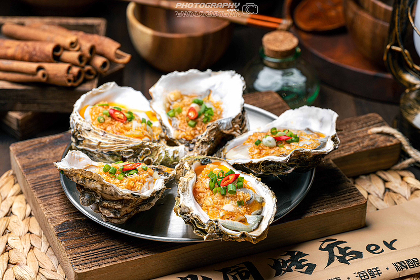 烧烤,海鲜类菜品拍摄。