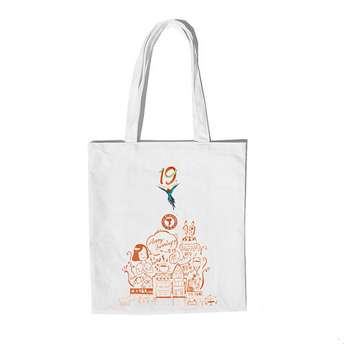 【多古】烘焙面包店周年庆文创周边手绘卡通帆布包