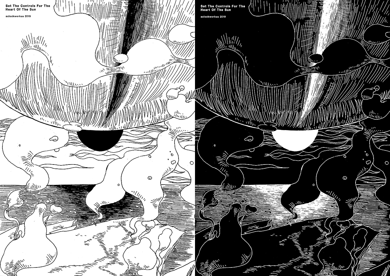 音乐插图，手绘 - Pink Floyd - UMMGUMMA（图ZMTkwMjY2Mjg0） - 新锐潮流插画 - 站酷设计师舜禹Robert原创素材 - 站酷ZCOOL