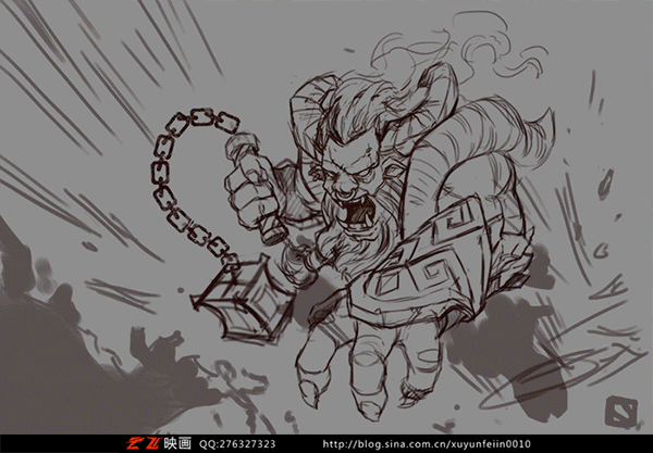 DOTA2系列——Spirit Breaker 白牛（图ZMTcxMzU1NDg=） - 商业插画 - 站酷设计师画画的许师傅原创素材 - 站酷ZCOOL
