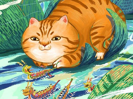 端午安康 | 猫婵插画