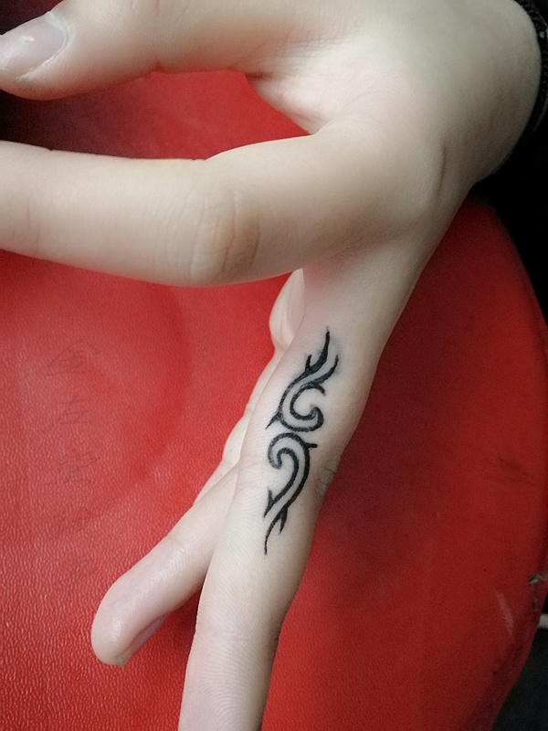 图腾手指小清新纹身金左堂纹身河南安阳tattoo遮盖疤痕|手工艺|其他手