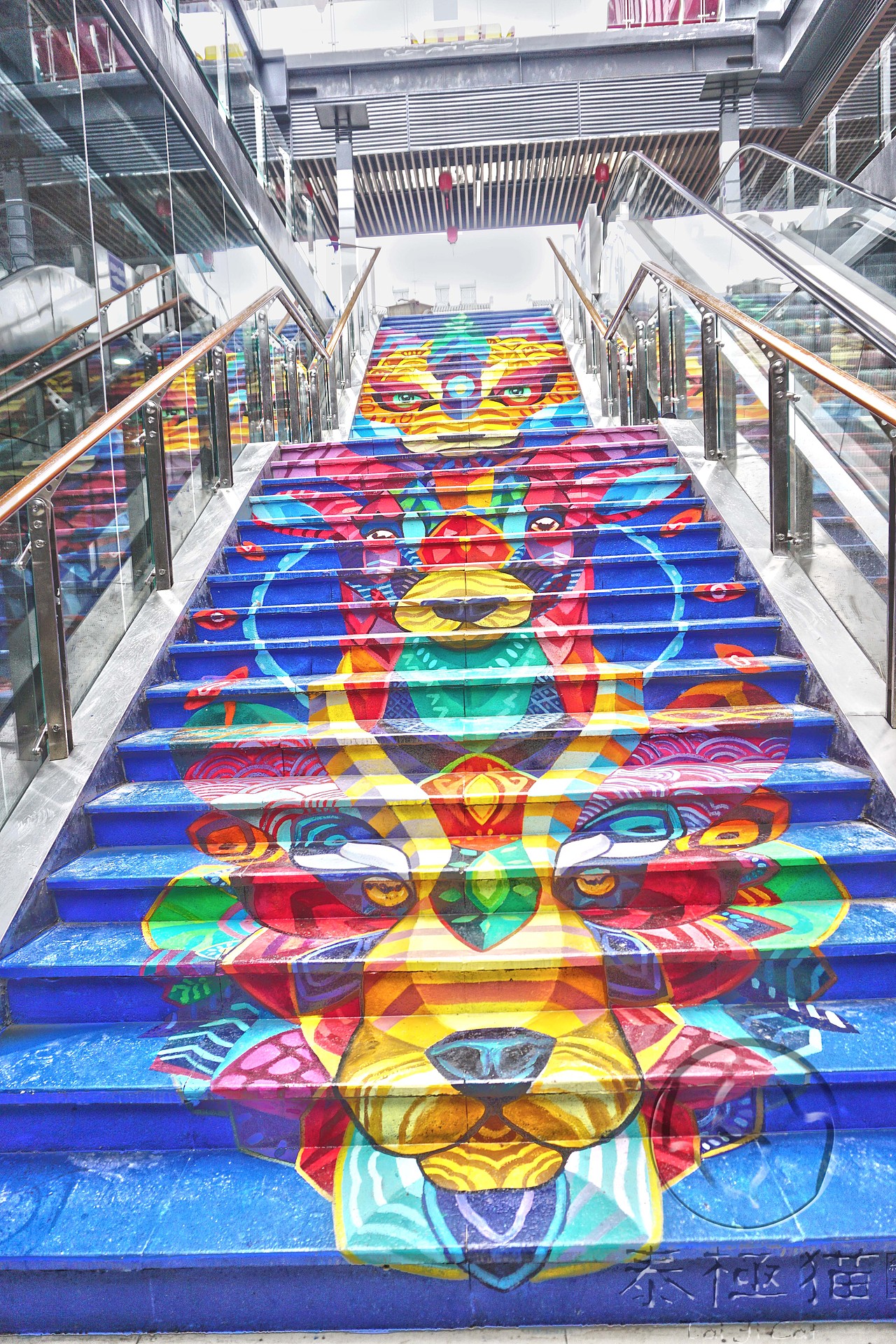 泰极猫墙绘重磅打造完美阶梯美化篇二