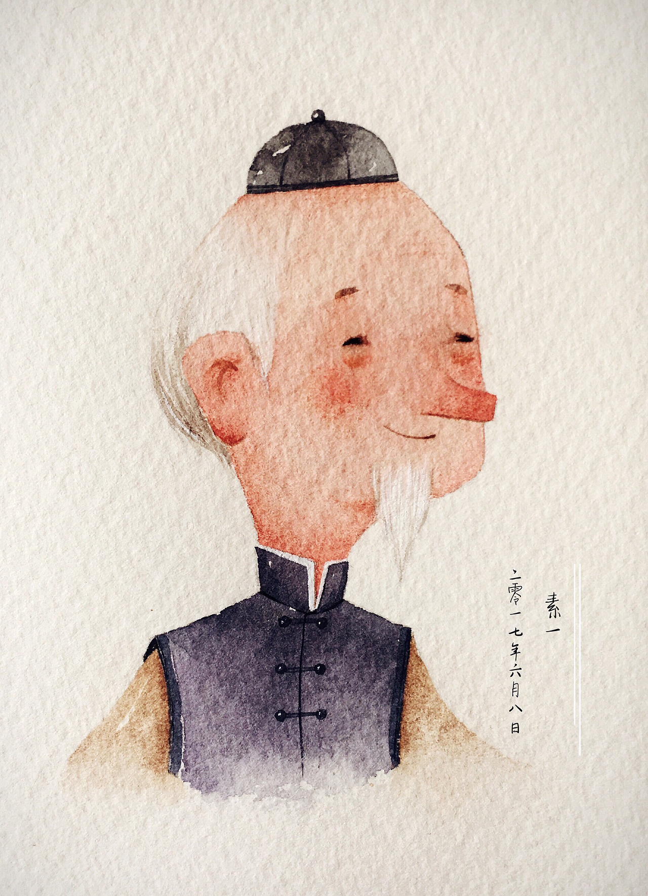 老爷爷（图ZODE3NTEzMzY=） - 儿童插画 - 站酷设计师素一Nana原创素材 - 站酷ZCOOL