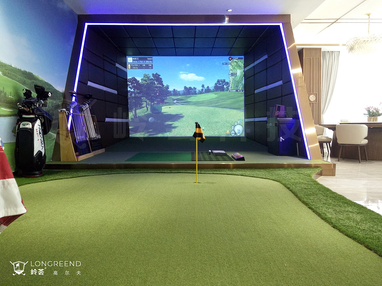 东莞市企业高尔夫运动康体中心高尔夫模拟器果岭工程（图ZMjU0OTY5Mjk2） - 其他空间 - 站酷设计师岭荟科技原创素材 - 站酷ZCOOL