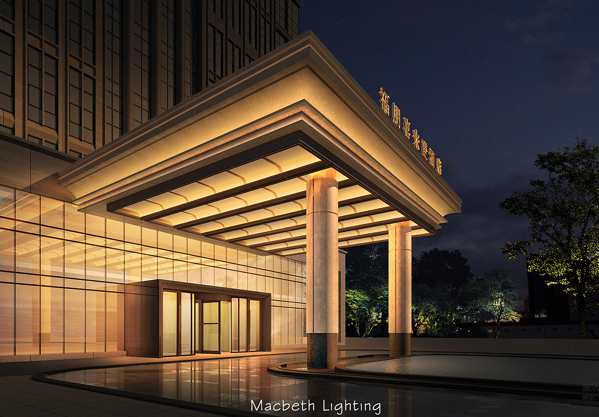 花园酒店 酒店外立面灯光设计