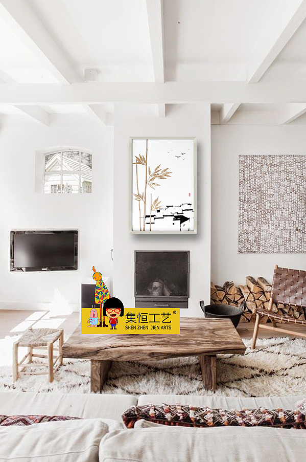 实物画；装饰画、效果图、国画、大堂挂画、饰品、摆件、软装配画、室内设计、整体软装、圆框（图ZNjg2OTEzODA=） - 实验艺术 - 站酷设计师集恒工艺实物画原创素材 - 站酷ZCOOL