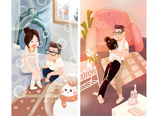 小時光之宜擁抱（個人主頁-ZNDU3NDg5ODA=） - 商業(yè)插畫 - 站酷設(shè)計(jì)師江小小小白原創(chuàng)素材 - 站酷ZCOOL