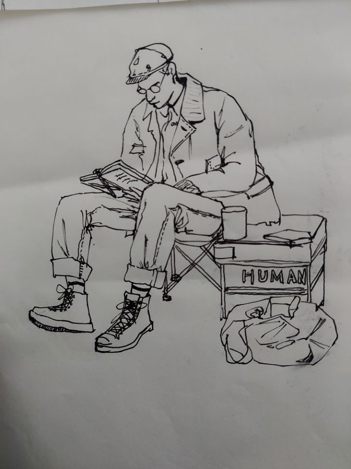 钢笔速写  人物
