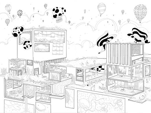 3.6米手绘作品——《聚落2019》（个人主页-ZMzk5NDE0NTY=） - 创作习作 - 站酷设计师allen_tsang原创素材 - 站酷ZCOOL