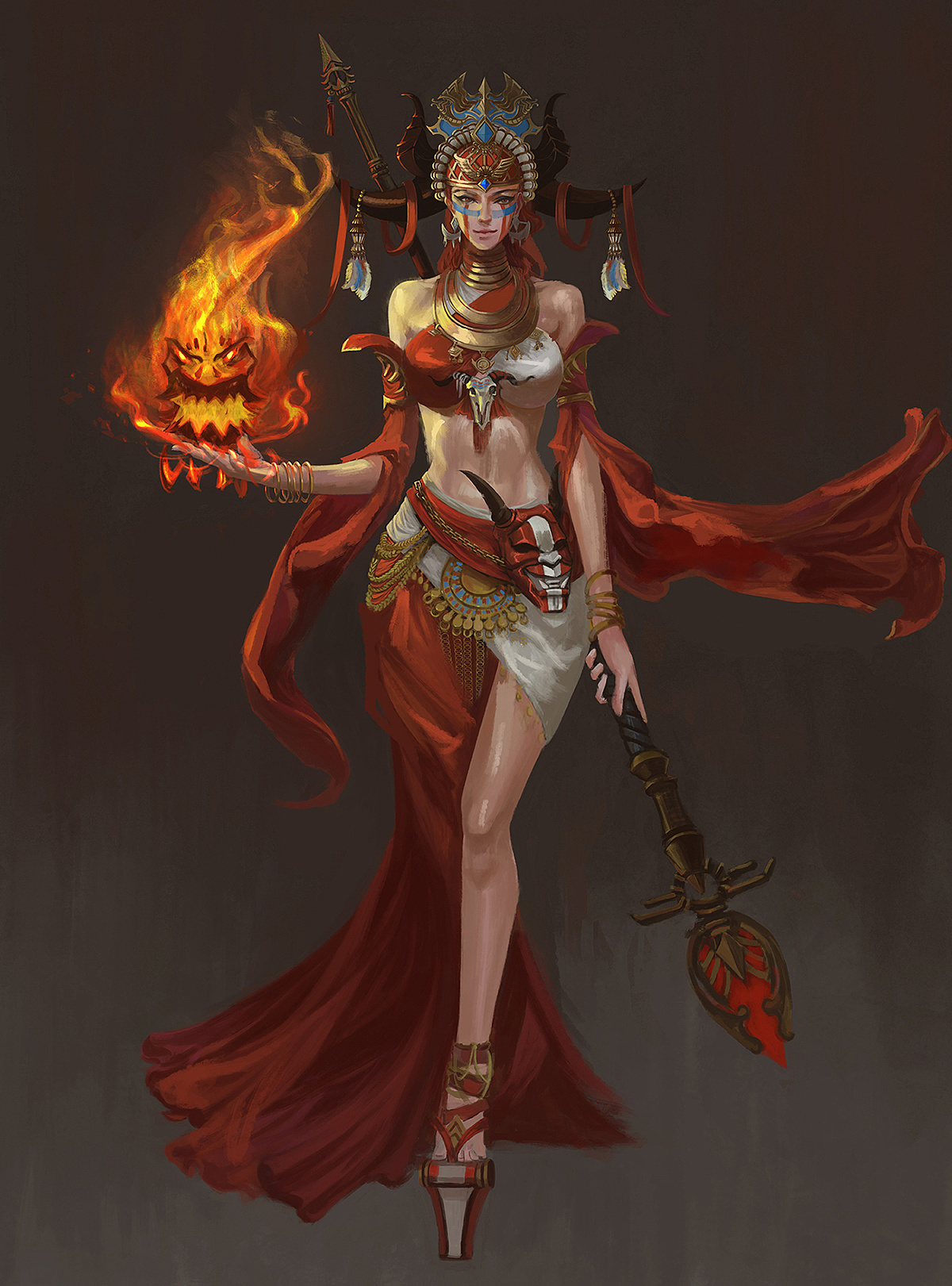 插画师 突然想画个法师练练手,于是就有了她~ 原创  -  插画  -  游戏