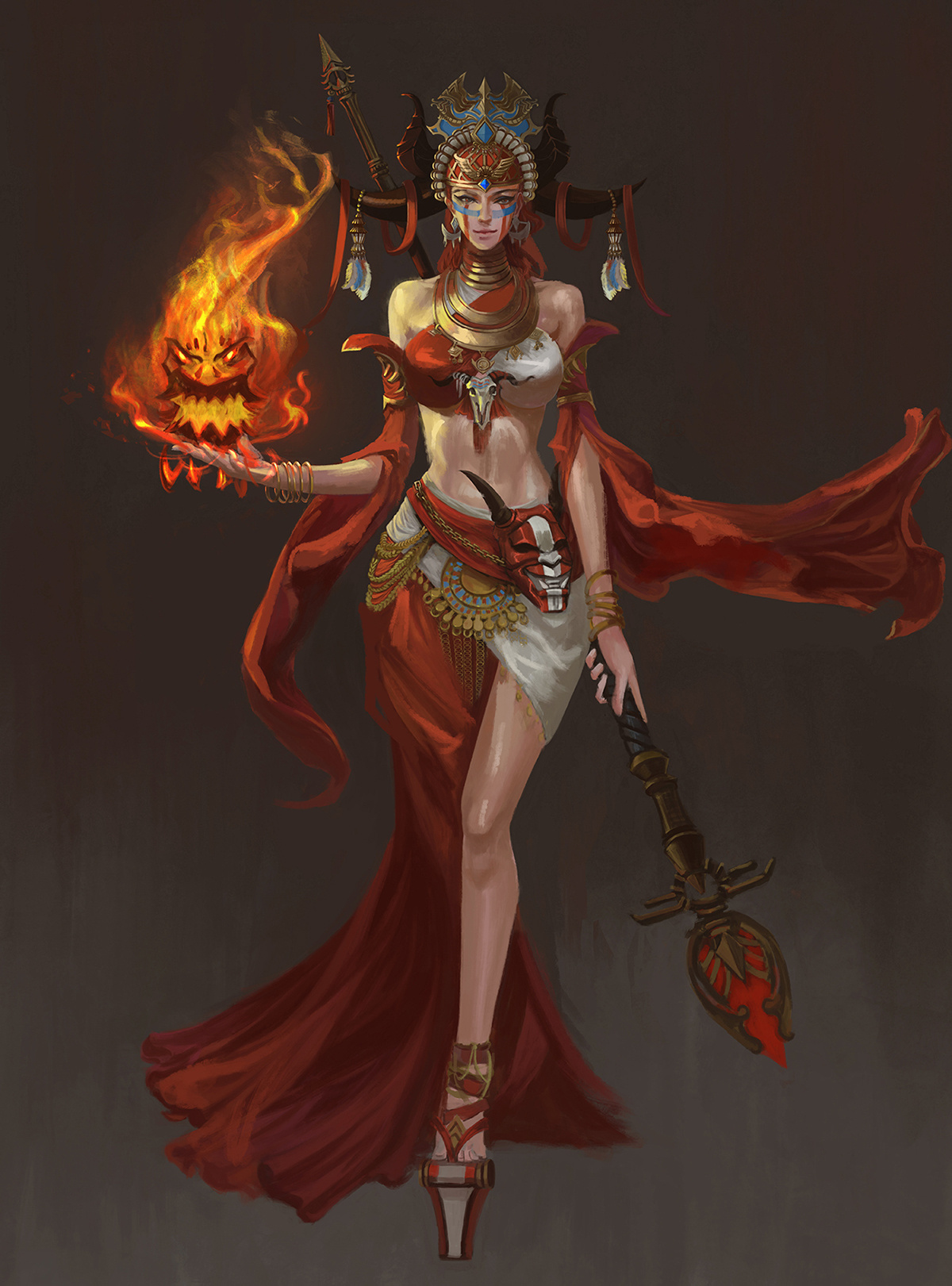 烈火法师|插画|游戏原画|幼牛炫角 - 原创作品 - 站酷 (zcool)