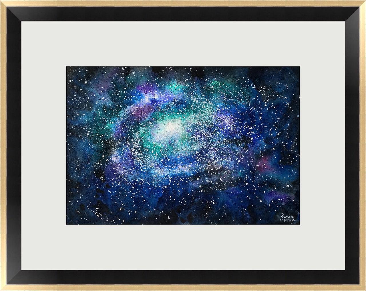 《星河》原创水彩作品|纯艺术|绘画|mimimoo米店_原创作品-站酷(zcool