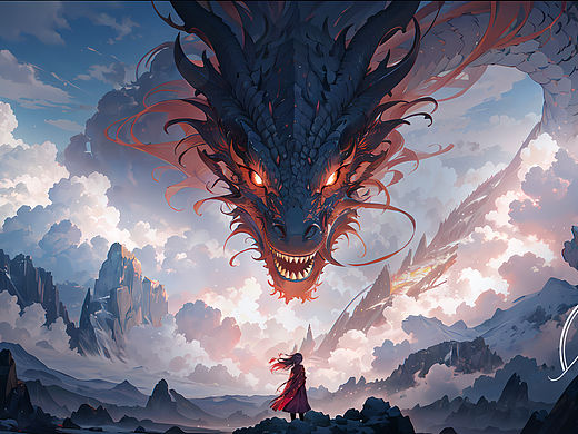 原创美宣插画 《龙》（个人主页-ZNjY0NDMwMTI=） - 创作习作 - 站酷设计师Ann仔原创素材 - 站酷ZCOOL