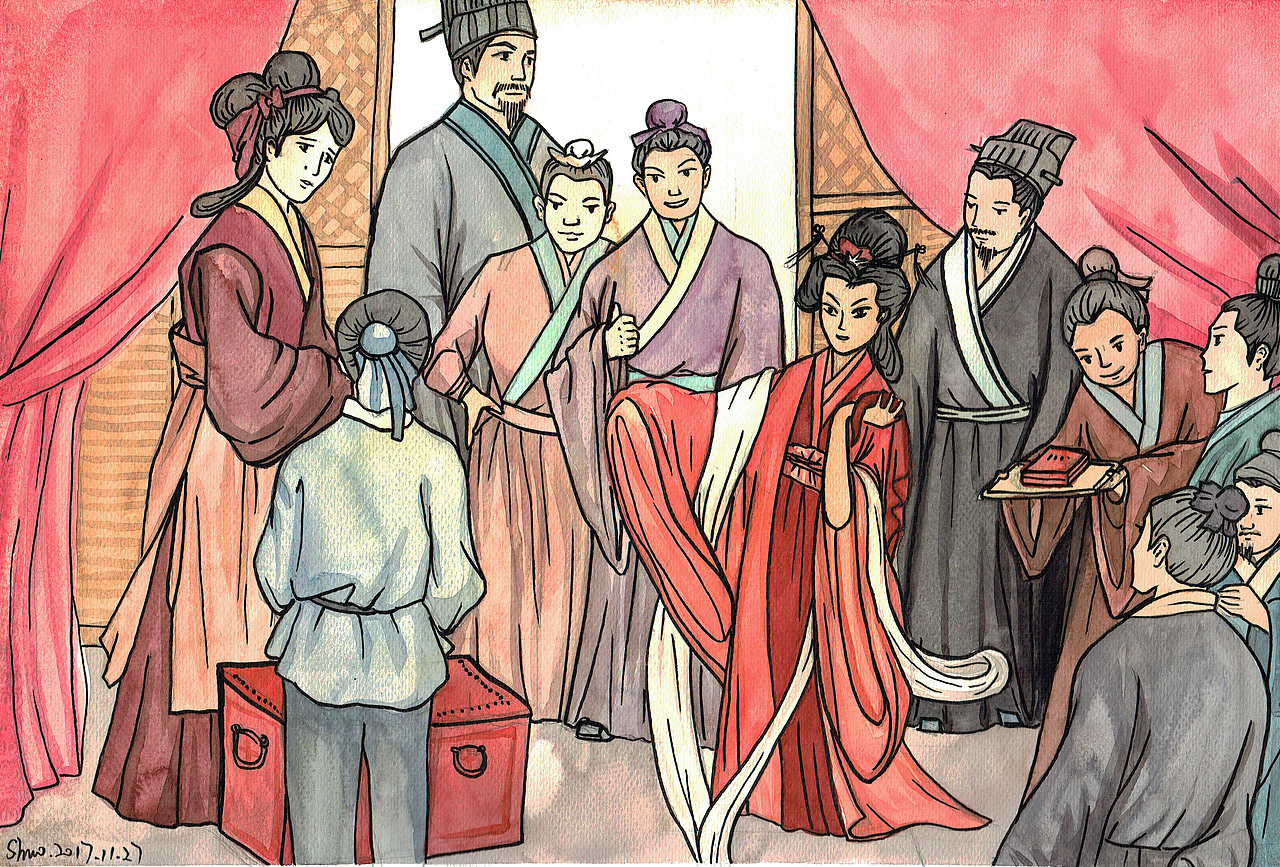 连环画风格系列故事插画