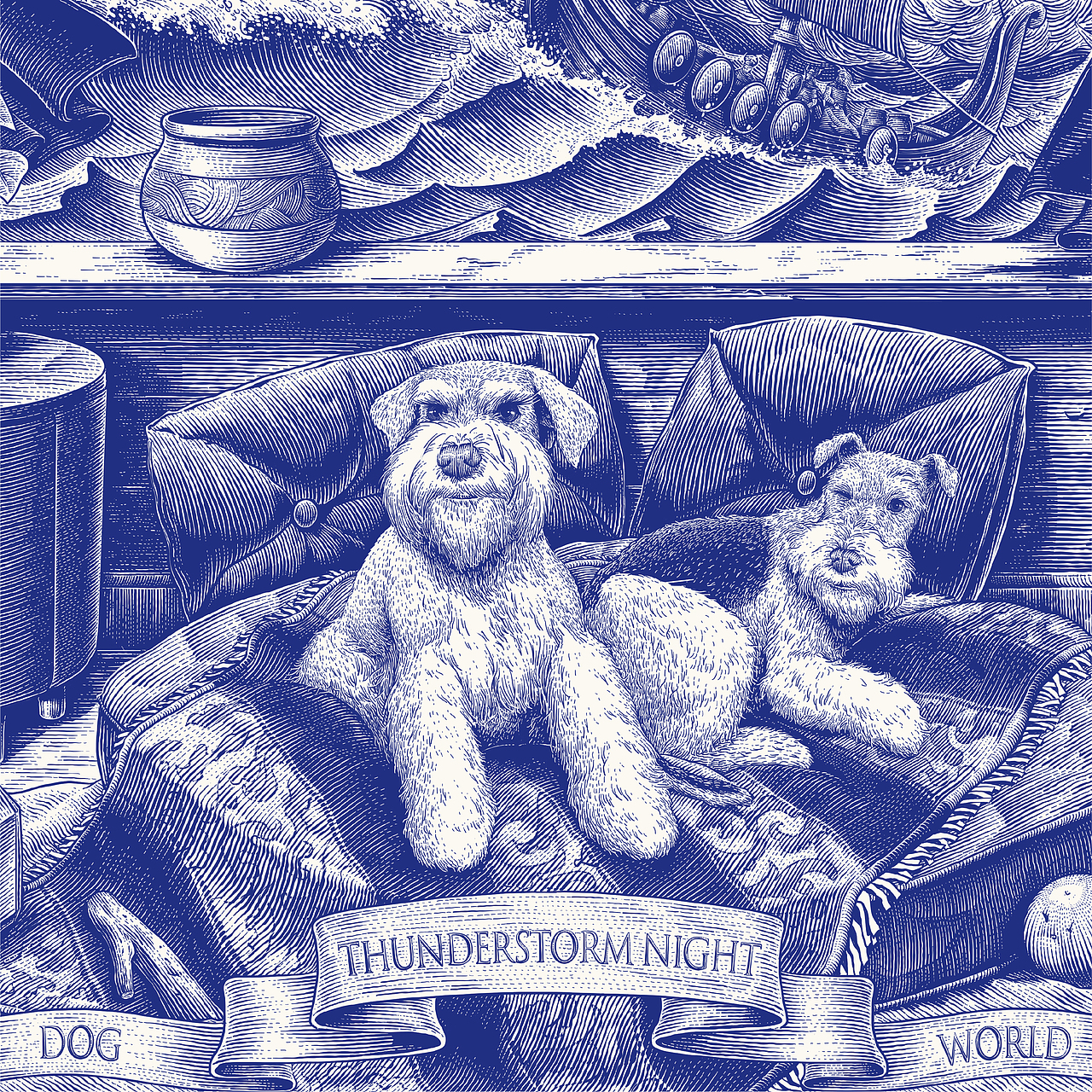 原创插画 | 睡梦中惊醒的狗子