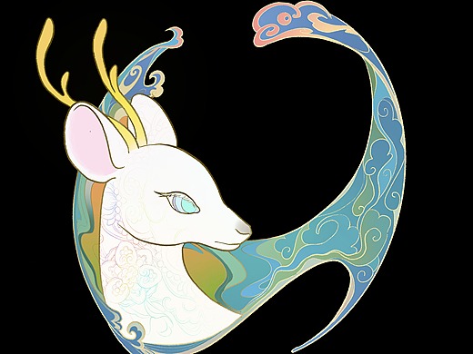 九色鹿平面-图案2701123天前2031快让未来发生平面-ip形象15001年前